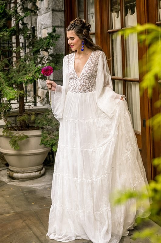 spanish style wedding dress designers