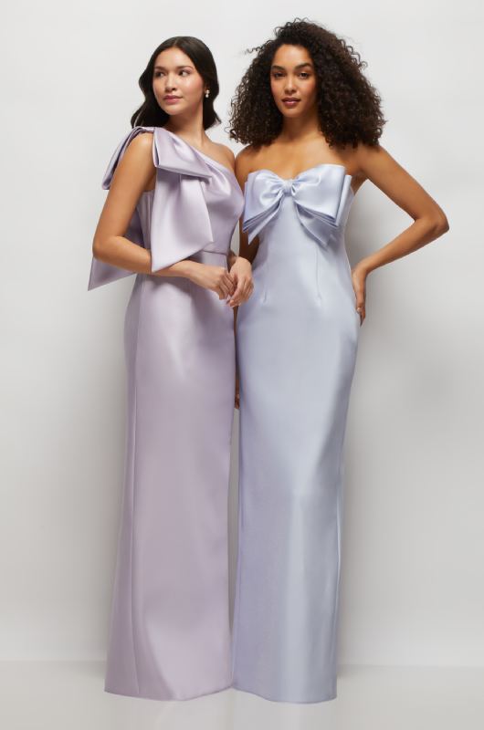 Unique Bridesmaid Dresses For Your Upcoming Wedding blue dress with a big bow