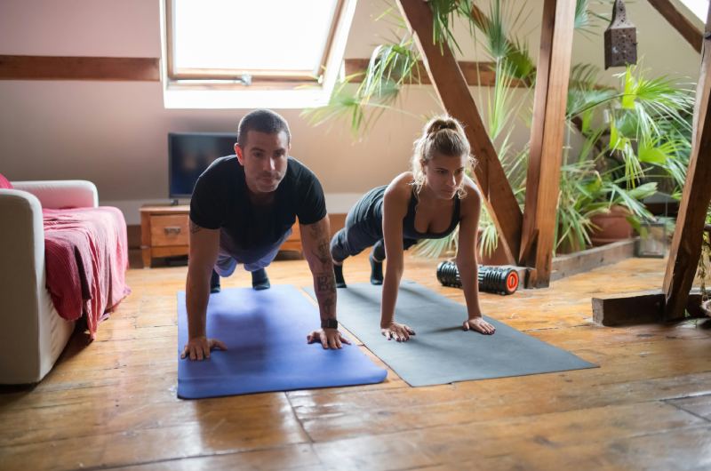 Fitness Routine For The Bride and Groom couples yoga